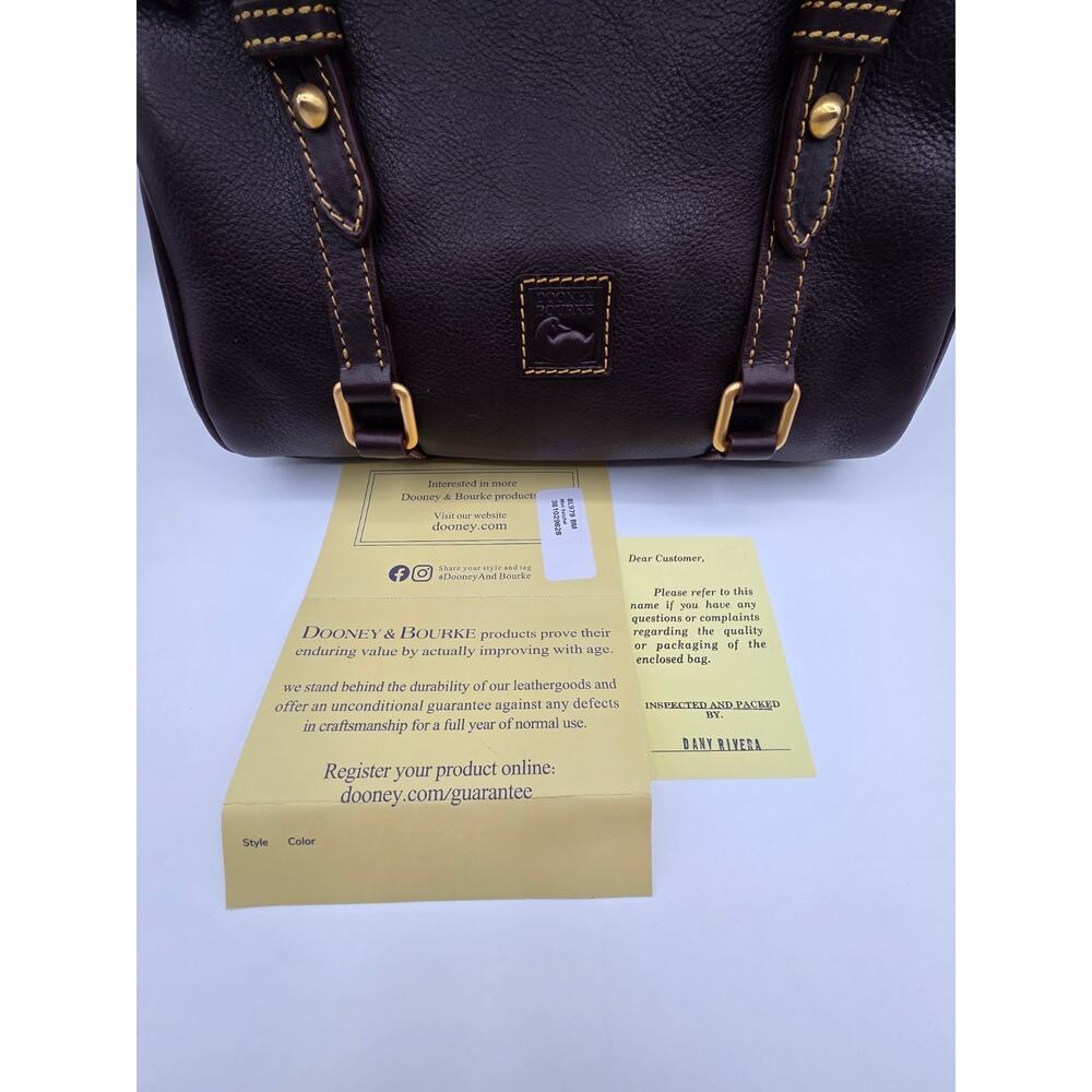 Dooney & Bourke Florentine Satchel 8L979 BM T Moro Brown Leather NWT Crossbody - Picture 3 of 16